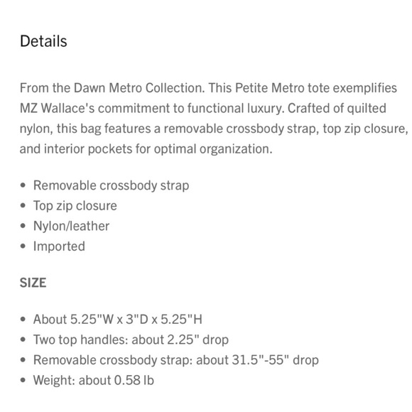 MZ Wallace Petite Metro Deluxe Black Crossbody Bag - Picture 16 of 16